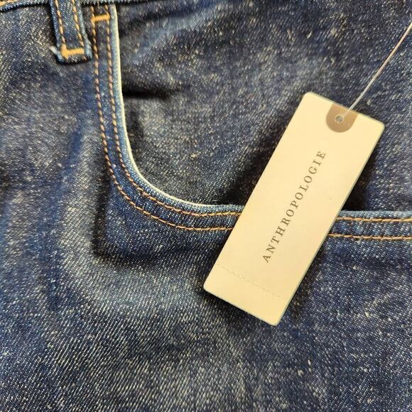 Anthropologie Pilcro Jeans 32 US 12 High Rise Flare Trouser Dark Wash $148 Retai - Picture 5 of 6